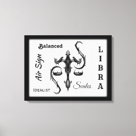 Libra Zodiac Symbol Canvastryck