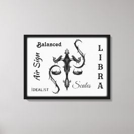 Libra Zodiac Symbol Canvastryck