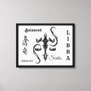 Libra Zodiac Symbol Canvastryck