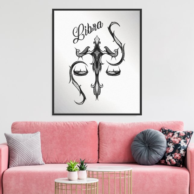 Libra Zodiac Symbol Canvastryck (Insitu (Vardagsrum))
