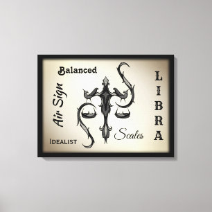 Libra Zodiac Symbol Canvastryck