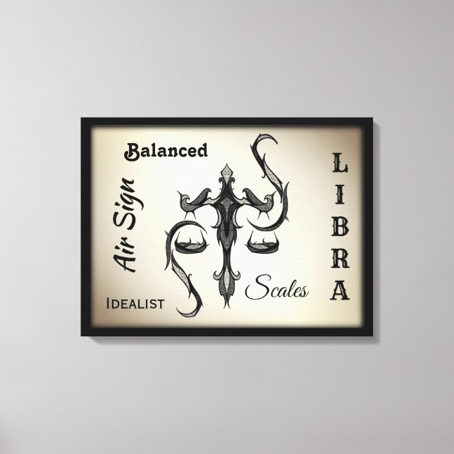 Libra Zodiac Symbol Canvastryck (Framsida)