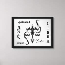 Libra Zodiac Symbol Canvastryck