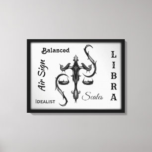 Libra Zodiac Symbol Canvastryck