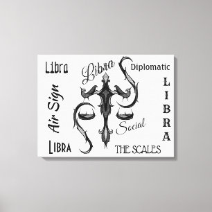 Libra Zodiac Symbol Canvastryck