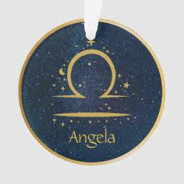 Libra zodiac symbol guld stjärnor himlar personlig