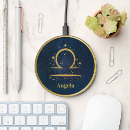 Libra zodiac symbol guld stjärnor himlar personlig