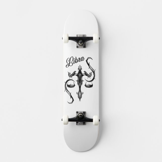 Libra Zodiac Symbol Mini Skateboard Bräda 18,5 Cm (Framsida)