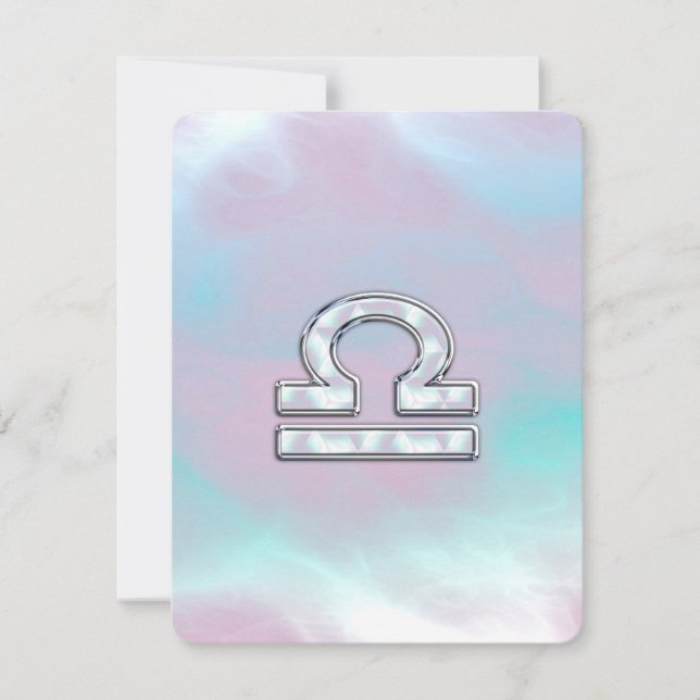 Libra Zodiac Symbol Mor i Pearl Stil (Framsida)