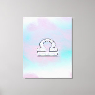 Libra Zodiac Symbol Mor i Pearl Stil Canvastryck