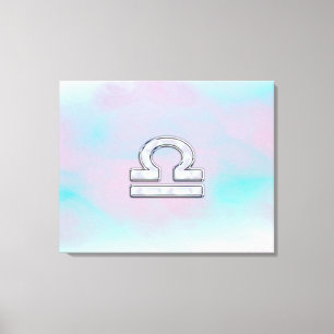 Libra Zodiac Symbol Mor i Pearl Stil Canvastryck
