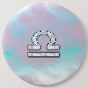 Libra Zodiac Symbol Mor i Pearl Stil Knapp