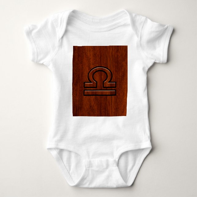 Libra Zodiac Symbol på Mahogany T-shirt (Framsida)