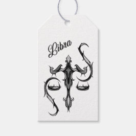 Libra Zodiac Symbol Presentetikett