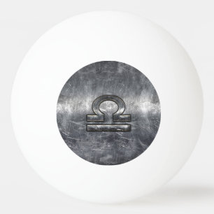 Libra Zodiac Symbol Silver Steel Stil Pingisboll