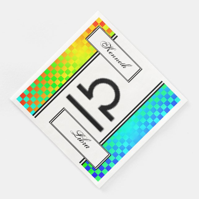 Libra Zodiac Symbol Standard av Kenneth Yoncich Pappersservett (Hörn)