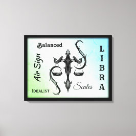 Libra Zodiac Symbol Wrapped Canvas