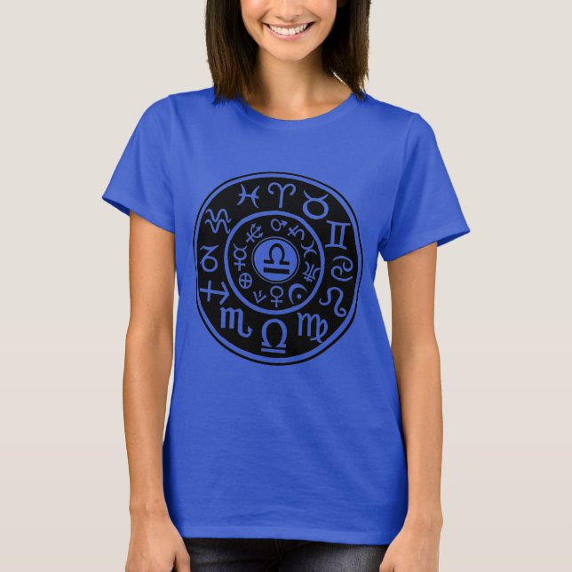 Libra Zodiac T Shirt (Framsida)