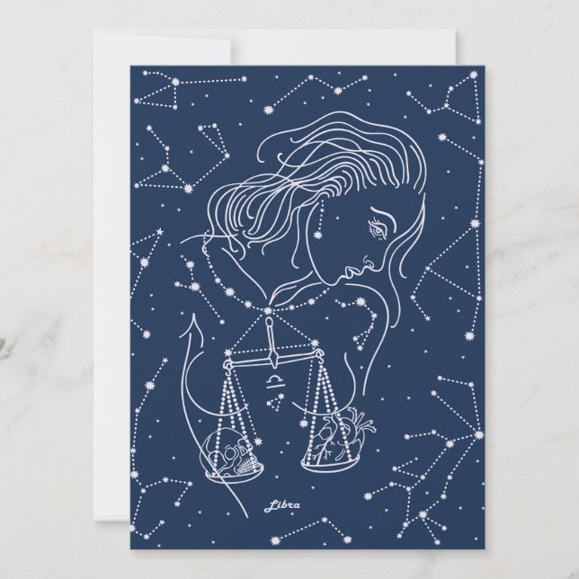 Libra zodiac-tecken (Framsida)