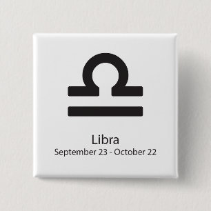 Libra zodiac-tecken 23 september-22 oktober knapp