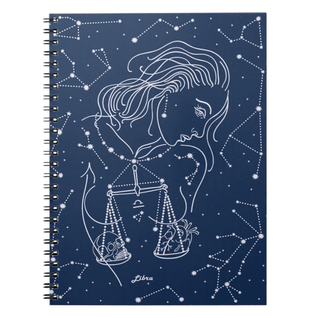 Libra zodiac-tecken anteckningsbok (Framsidan)