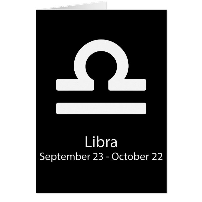 Libra Zodiac-tecken Astrologi Hälsningskort (Framsidan)