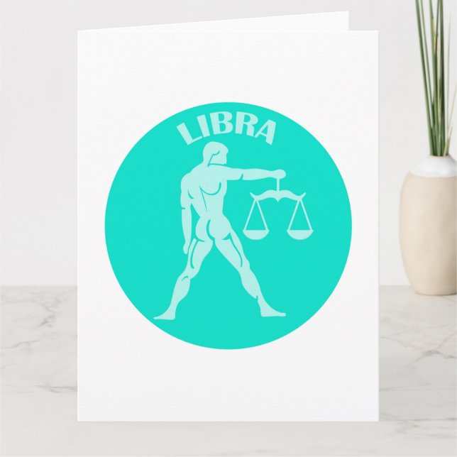 Libra, Zodiac-tecken, Horoscope, Astrologi Kort (Framsida)
