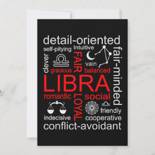 Libra Zodiac-tecken Inbjudningar