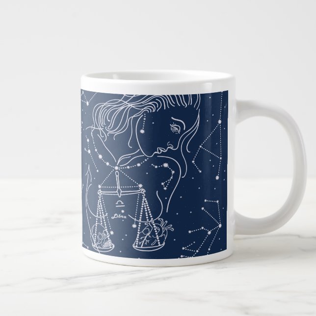 Libra zodiac-tecken jumbo mugg (Höger)