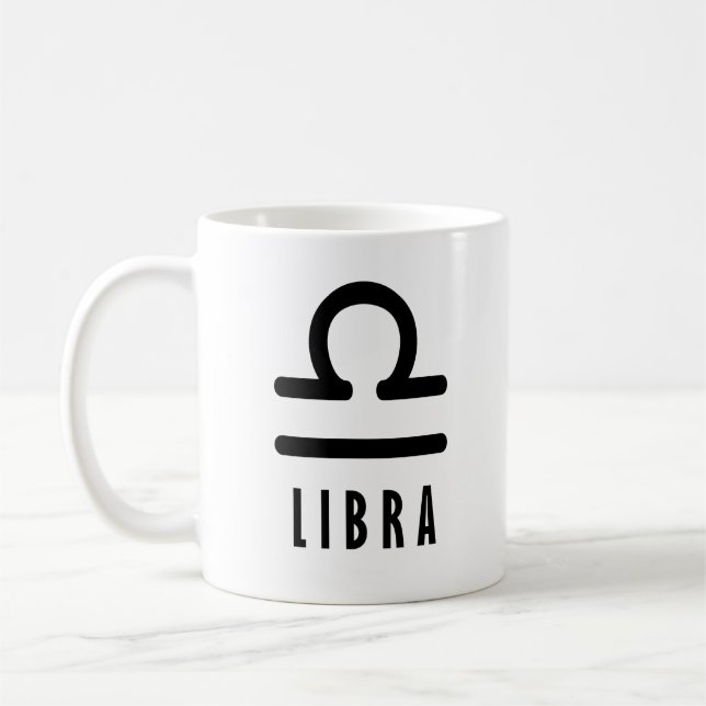 Libra zodiac-tecken kaffemugg (Vänster)