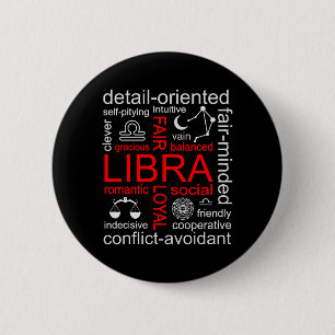 Libra Zodiac-tecken Knapp