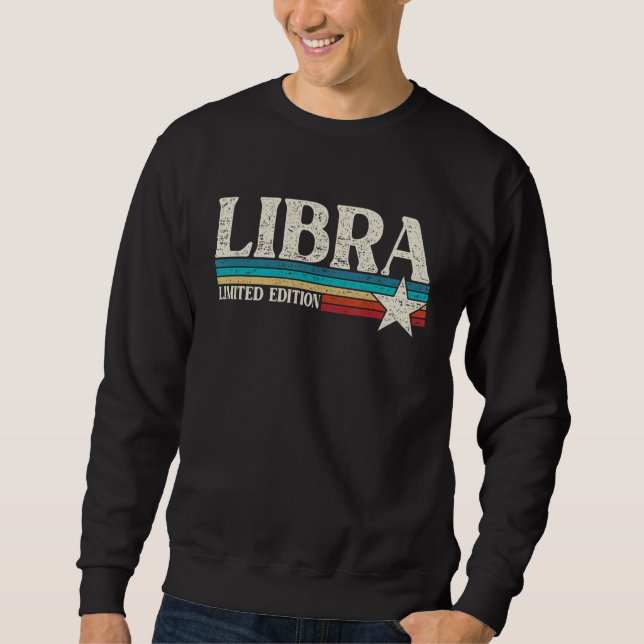 Libra Zodiac-tecken Lång Ärmad Tröja (Framsida)
