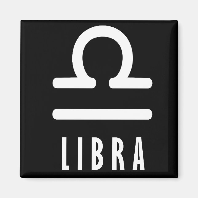 Libra zodiac-tecken magnet (Framsidan)