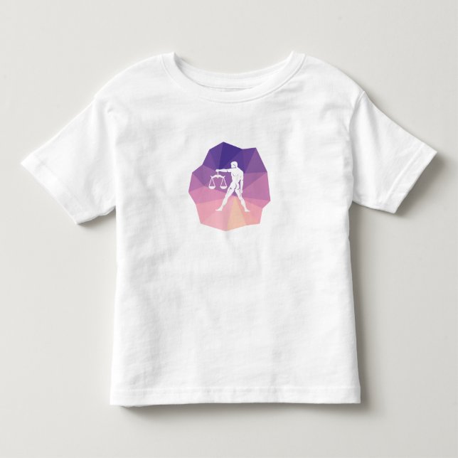 Libra zodiac-tecken modern 3d-design t shirt (Framsida)