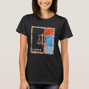 Libra zodiac-tecken mosaik - harmoni och balans i t shirt