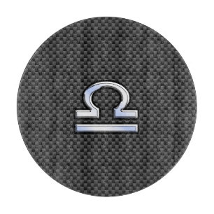 Libra Zodiac-tecken på kolfiber Stil
