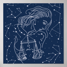 Libra zodiac-tecken poster