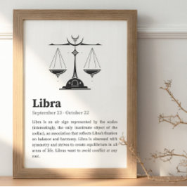 Libra Zodiac-tecken poster