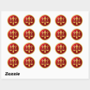 Libra Zodiac-tecken Runt Klistermärke