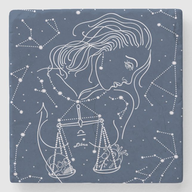 Libra zodiac-tecken stenunderlägg (Framsidan)