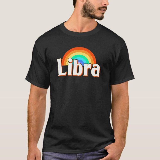 Libra Zodiac-tecken T Shirt (Framsida)