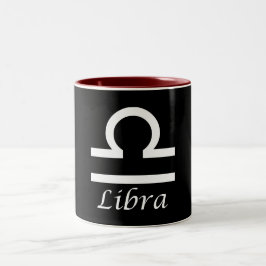 "Libra" Zodiac-tecken Två-Tonad Mugg
