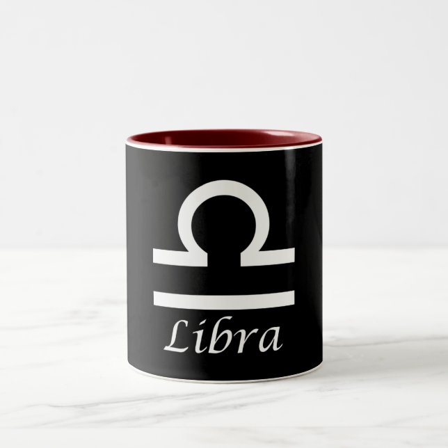 "Libra" Zodiac-tecken Två-Tonad Mugg (Center)