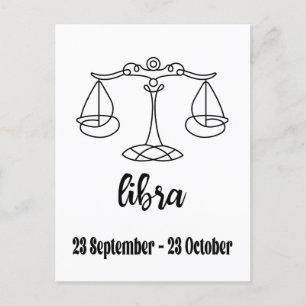 Libra, Zodiac-tecken Vykort