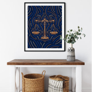 Libra Zodiac-tecken Zodiac Digital Print Poster