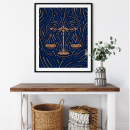 Libra Zodiac-tecken | Zodiac Digital Print Poster