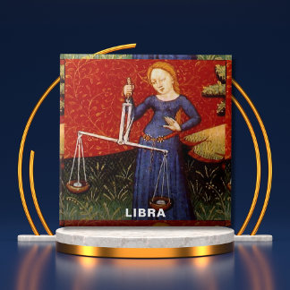 Libra Zodiac-teckenskalor, Födelsedagsfest Kakelplatta