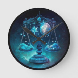 Libra Zodiac Wall Clock Rund Klocka