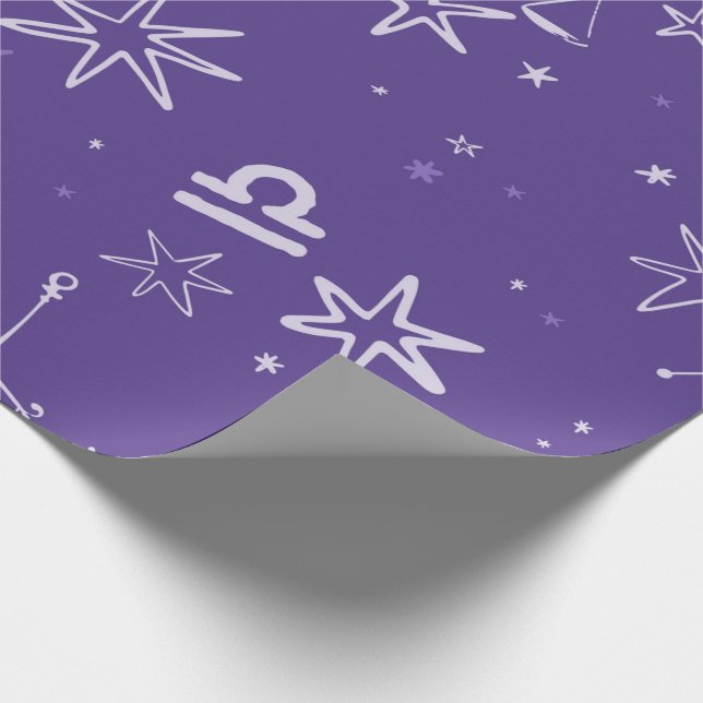 Libra Zodiac Wrapping Papper Presentpapper (Hörn)