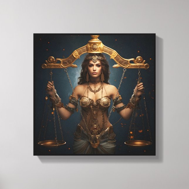 Libra Zodiakalkonst Canvas – Mechanica Astral (Framsida)